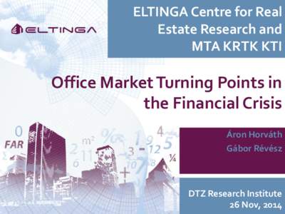 ELTINGA Centre for Real Estate Research and MTA KRTK KTI Office Market Turning Points in the Financial Crisis