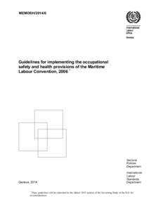 Guidelines for implementing the occupational safety and health provisions of the Maritime Labour Convention, 2006