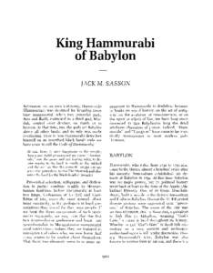 King Hammurabi  of Babylon