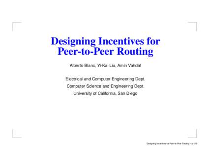 Routing / Pastry / Tapestry / Distributed data storage / File sharing networks / Peer-to-peer