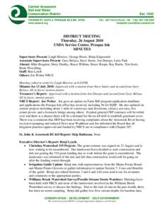 Central Aroostook Soil and Water Conservation District 735 MAIN ST. SUITE 3, PRESQUE ISLE ME[removed]www.caswcd.org