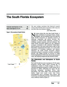 The South Florida Ecosystem  Federally Listed Species in S. FL: