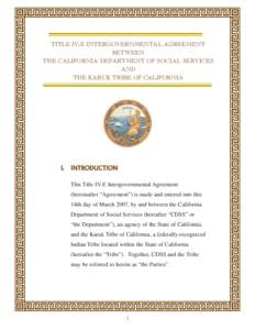 Indian Child Welfare Act / Karuk / California Department of Social Services / Foster care / Child Protective Services / Mississippi Band of Choctaw Indians v. Holyfield / Title 25 of the United States Code / Child Welfare Services / Child protection / Family / Childhood / Child abuse