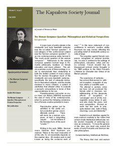 The Kapralova Society Journal  Volume 4, Issue 2