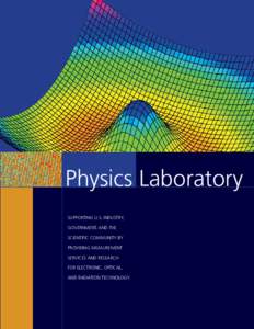 Physics Laboratory SuPPorting u.S. induStry, government, and the Scientific community by Providing meaSurement ServiceS and reSearch