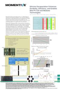 Silicone Encapsulation Enhances Durability, Efficiency, and Enables New PV Cell and Modules Technologiesv