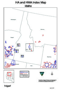 HA and HMA Index Map Idaho Washington  Montana