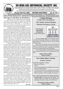 KU-RING-GAI HISTORICAL SOCIETY INC. Incorporating the Ku-ring-gai Family History Centre • Patron: The Mayor of Ku-ring-gai Affiliated with the Royal Australian Historical Society, the National Trust of Australia (NSW),