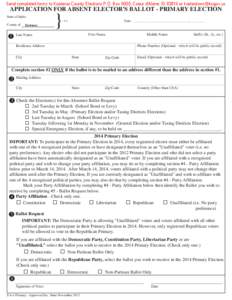 2014_Primary Absentee Request Form.indd