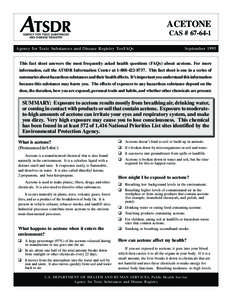 Ketones / Acetone / Agency for Toxic Substances and Disease Registry / Toxicity / 1 / 3-Dichloropropene / Chemistry / Household chemicals / Excipients