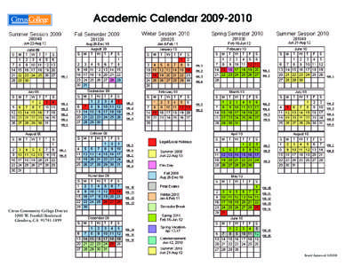 Academic Calendar[removed]Citrus Community College District 1000 W. Foothill Boulevard Glendora, CA[removed]