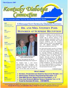 Third Quarter[removed]Ohio River Regional Chapter DR. AND MRS. STEPHEN POHL HONORED AT SURPRISE RECEPTION