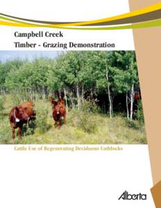 Campbell Creek Timber - Grazing Demonstration Cattle Use of Regenerating Deciduous Cutblocks  Campbell Creek