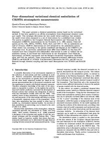 JOURNAL OF GEOPHYSICAL RESEARCH, VOL. 106, NO. D11, PAGES 12,253–12,265, JUNE 16, 2001  Four–dimensional variational chemical assimilation of CRISTA stratospheric measurements Quentin Errera and Dominique Fonteyn Ins