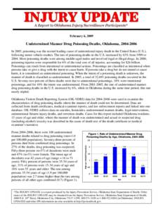 February 6, 2009  Undetermined Manner Drug Poisoning Deaths, Oklahoma, [removed]In 2005, poisoning was the second leading cause of unintentional injury death in the United States (U.S.), following motor vehicle crashes.