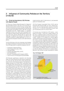 ESDP  2 Influence of Community Policies on the Territory of the EU 2.1 Growing Importance of EU Policies with Spatial Impact
