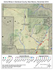 Active Mines in Sandoval County, New Mexico, November[removed]Abiquiu Reservior  RIO ARRIBA