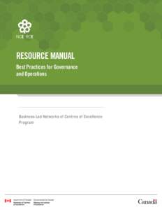 RESOURCE MANUAL Best Practices for Governance and Operations April 2014