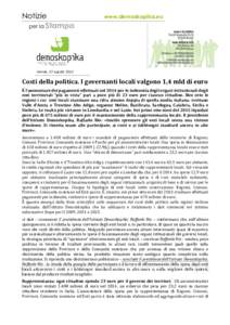 Notizie per la Stampa www.demoskopika.eu  Rende, 27 agosto 2015