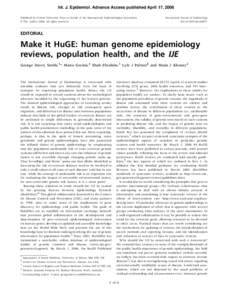 Int. J. Epidemiol. Advance Access published April 17, 2006 Published by Oxford University Press on behalf of the International Epidemiological Association Ó The Author 2006; all rights reserved. International Journal of