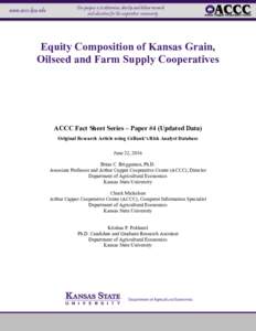 Microsoft Word - Equity of Kansas Ag Co-ops_ACCC Fact Sheet 4_updated_6