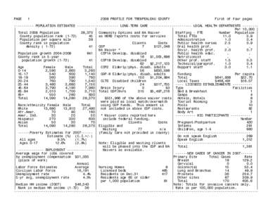 PAGE[removed]PROFILE FOR TREMPEALEAU COUNTY