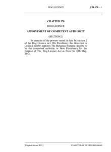 Appointment of Competent Authority