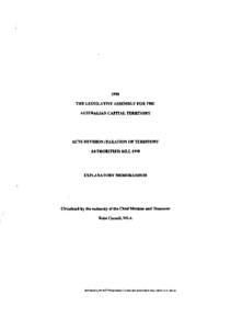 1998 THE LEGISLATIVE ASSEMBLY FOR THE AUSTRALIAN CAPITAL TERRITORY ACTS REVISION (TAXATION OF TERRITORY AUTHORITIES) BILL 1998