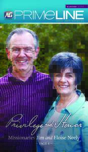 PRIMeLINE summer 2014 senior adult ministries  Missionaries Jim and Eloise Neely