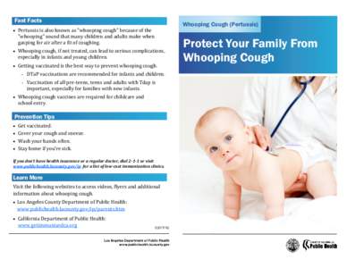 Fast Facts  Whooping Cough (Pertussis) 