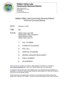 Parliamentary procedure / Agenda / Meetings / Hidden Valley Lake /  California / Public comment