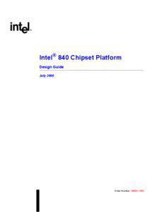 Intel® 840 Chipset Platform Design Guide July 2000