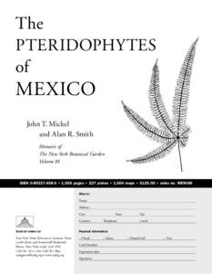 The PTERIDOPHYTES of MEXICO John T. Mickel