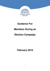 Guidance For Members During an Election Campaign February 2016