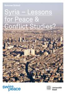 Summer School  Syria – Lessons for Peace & Conflict Studies?