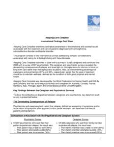 Keeping Care Complete Fact Sheet