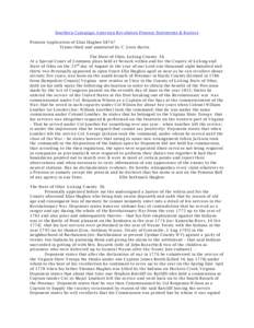 Southern Campaign American Revolution Pension Statements & Rosters Pension Application of Elias Hughes S8747 Transcribed and annotated by C. Leon Harris The State of Ohio, Licking County SS. At a Special Court of Common 