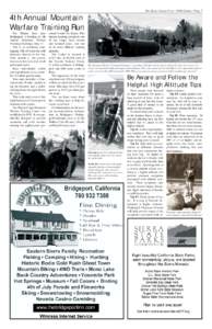 The Mono County Press • 2008 Edition • Page 3  4th Annual Mountain