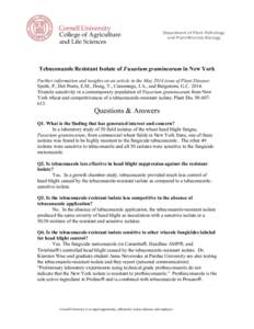 Microbiology / Wheat diseases / Fusarium ear blight / Fungicide / Gibberella zeae / Crops / Tebuconazole / Wheat / Triazole / Biology / Agriculture / Fusarium