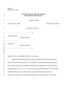 Franchises / Rescuecom / Internet / Trademark law / Intellectual property law / AdWords / Trademark infringement / Google / 1-800 Contacts /  Inc. v. WhenU.com /  Inc. / Business / Computing / Entrepreneurship