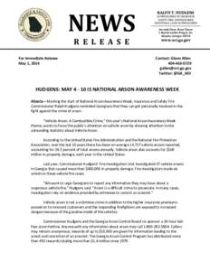 NEWS R E L E A S E For Immediate Release May 1, 2014