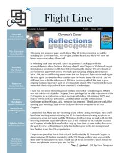 Flight Line Volume 8, Issue 2 Governor Terry Carbonell  April - June 2015