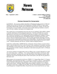 News Release Date: September 5, 2012 Contact: Jeannie Stafford (USFWS[removed]