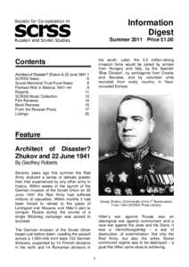 Information Digest Summer 2011 Price £1.00 the south. Later, the 3.5 million-strong invasion force would be joined by armies