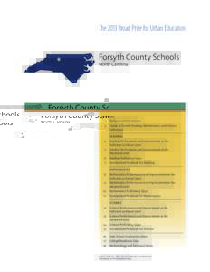 The 2013 Broad Prize for Urban Education  Forsyth County Schools North Carolina  	PAGE