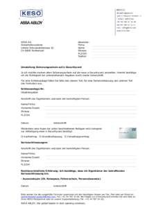 KESO® - ASSA ABLOY[removed]Umstellung Sicherungsschein auf e-Securitycard - V2