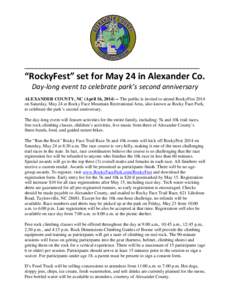 News Release from the Alexander County EDC