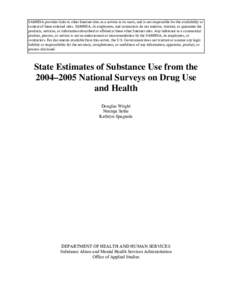 State Estimates of Substance Use from the[removed]NSDUH