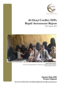 Al-Ghayl Conflict IDPs Rapid Assessment Report 25th August, 2014  Ghosts of their Existence