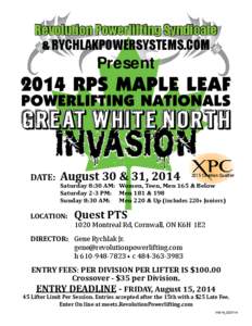 Revolution Powerlifting Syndicate & RYCHLAKPOWERSYSTEMS.COM Present